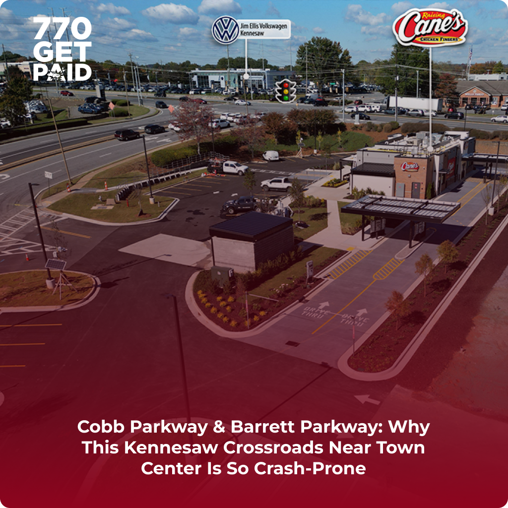 The Cobb Parkway and Barrett Parkway area near Town Center in Kennesaw, Georgia